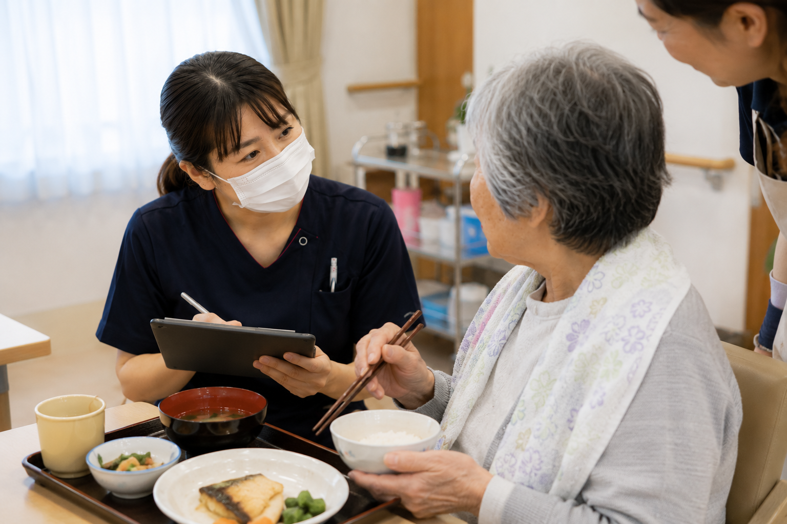摂食嚥下評価の様子